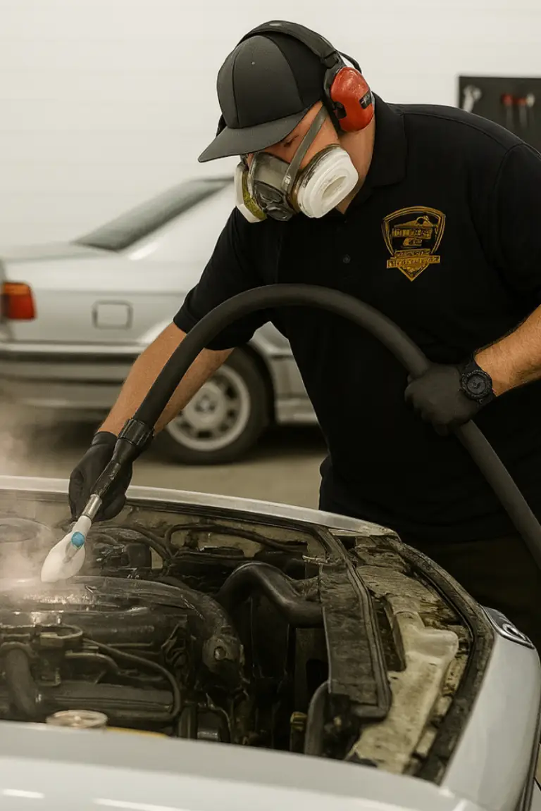 Ice Blasting Car Cleaning