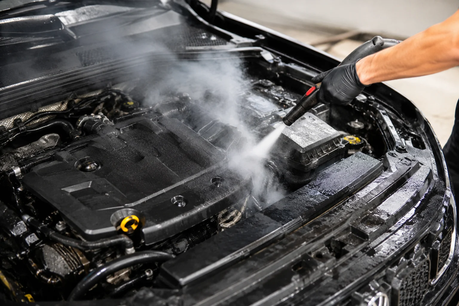 engine bay steam cleaning 